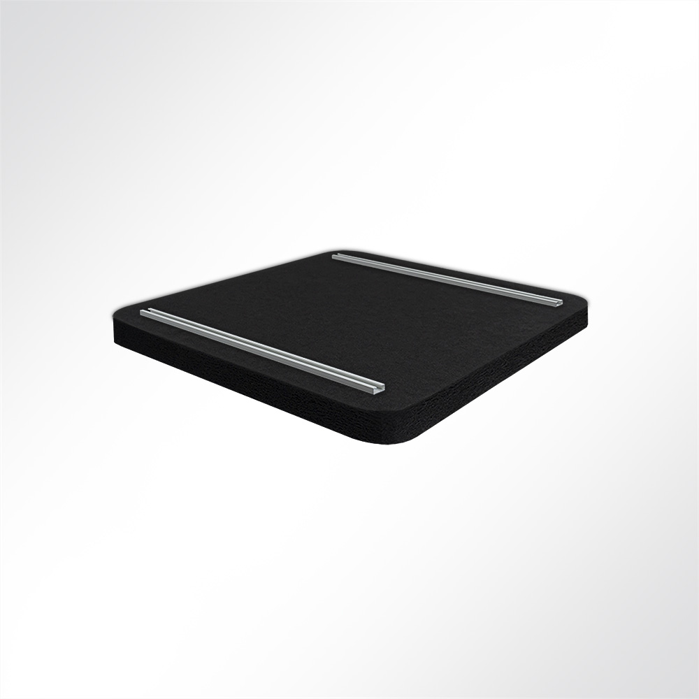 Artikelbild QP Akustikpaneele Deckensegel runde Ecken B1 2500g/m² schwarz 620x625mm