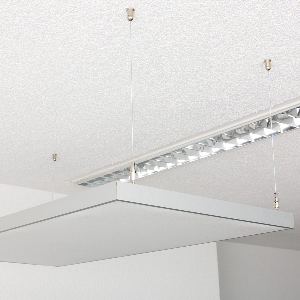 Artikelbild QP Deckensegel Akustikpaneele Schallabsorber (BxTxL) 620x35x625mm weiß