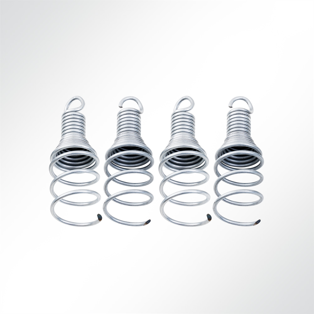 Artikelbild Abhängeset 4-fach für Akustikelemente mit Drahtspirale Drahtseil Ø1,5mm 1,5m