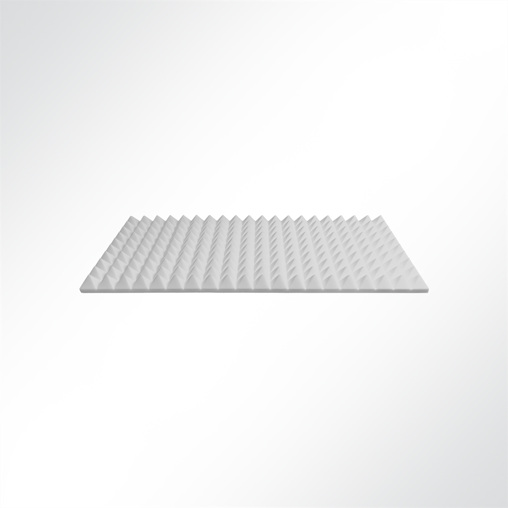 Artikelbild Basotect® Pyramidenschaum Noppenschaum hellgrau 1000x500x30mm Schallabsorber Schallschutz Schalldämmung für Wand und Decke