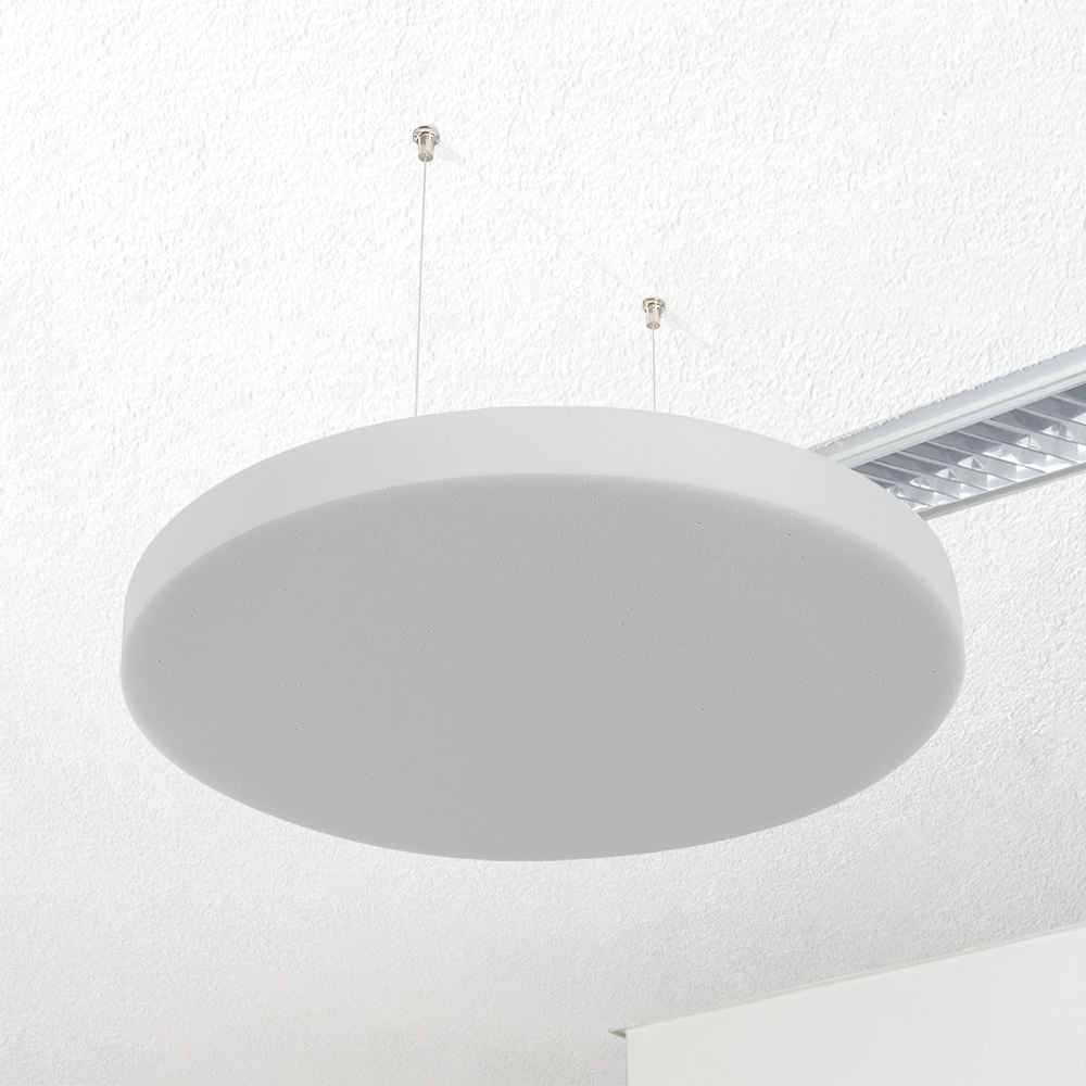 Artikelbild QP Schaumstoff aus Basotect® Kreis mit Abhängeset D: 500mm hellgrau