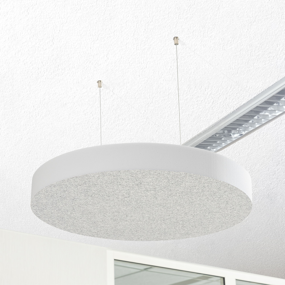 Artikelbild QP Schallabsorber Basotect® Kreis 600mm Camira Blazer Silverdale mit Abhängeset