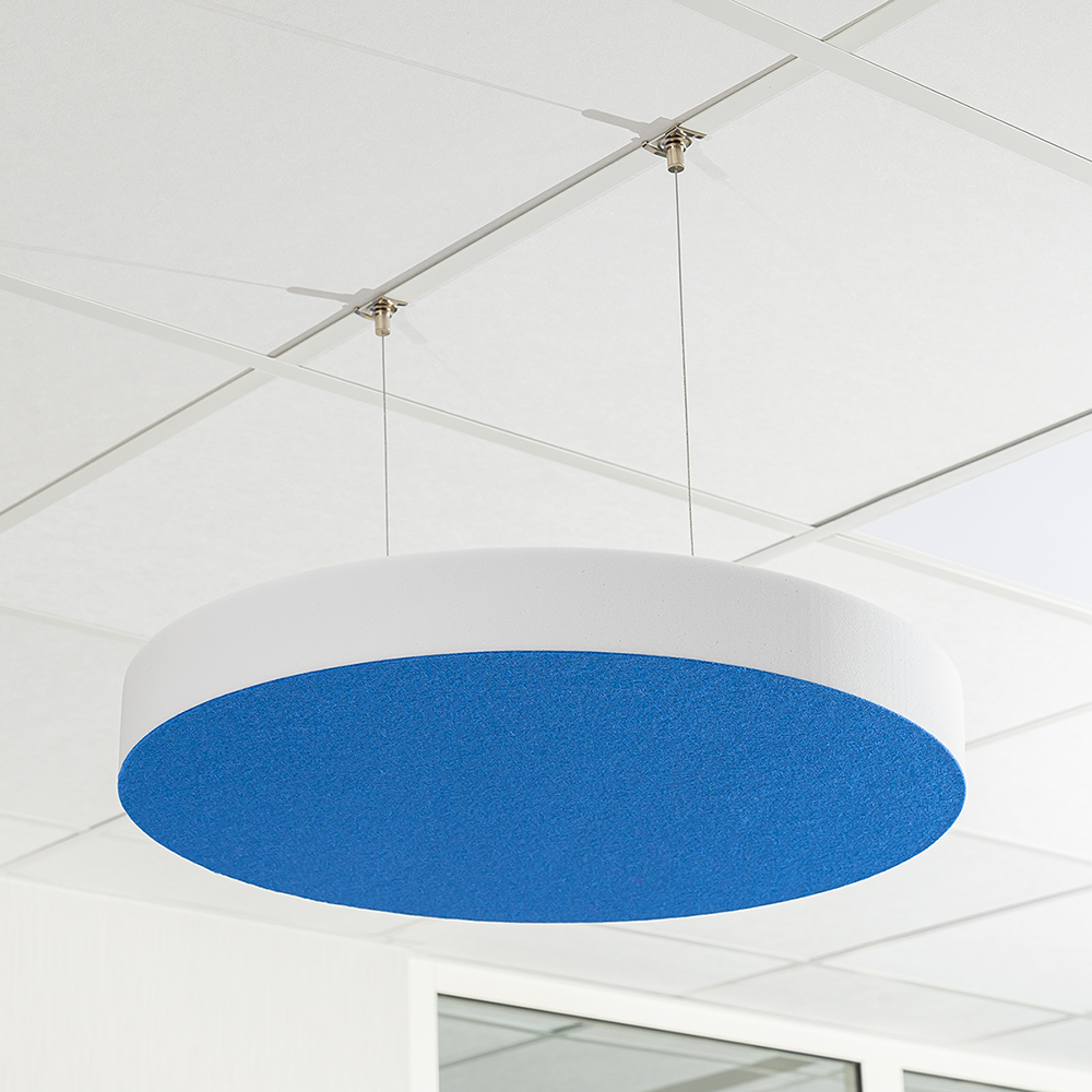 Artikelbild QP Schallabsorber Basotect® Kreis 600mm Camira Blazer Manchester mit Abhängeset