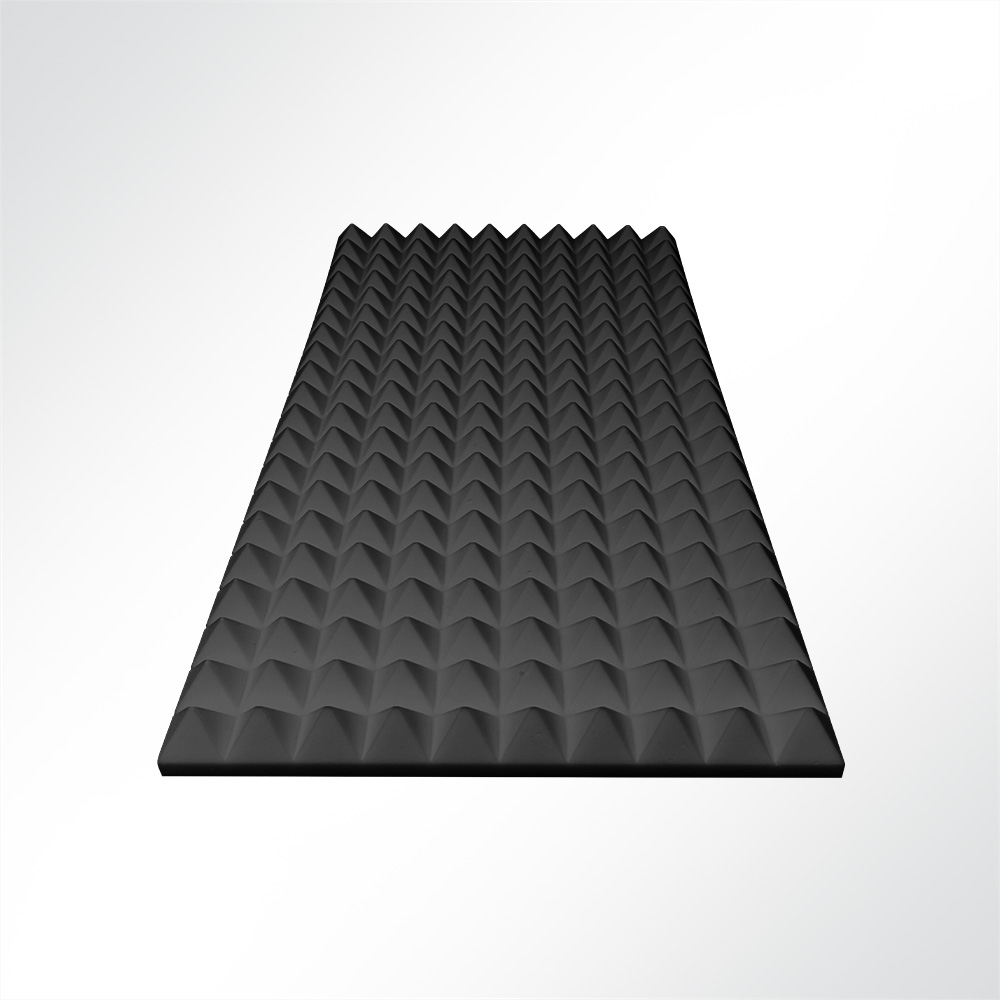 Artikelbild Basotect® Pyramidenschaum Noppenschaum schwarz Dark EcoBalanced 1000x500x50mm Schallabsorber Schallschutz Schalldämmung für Wand und Decke
