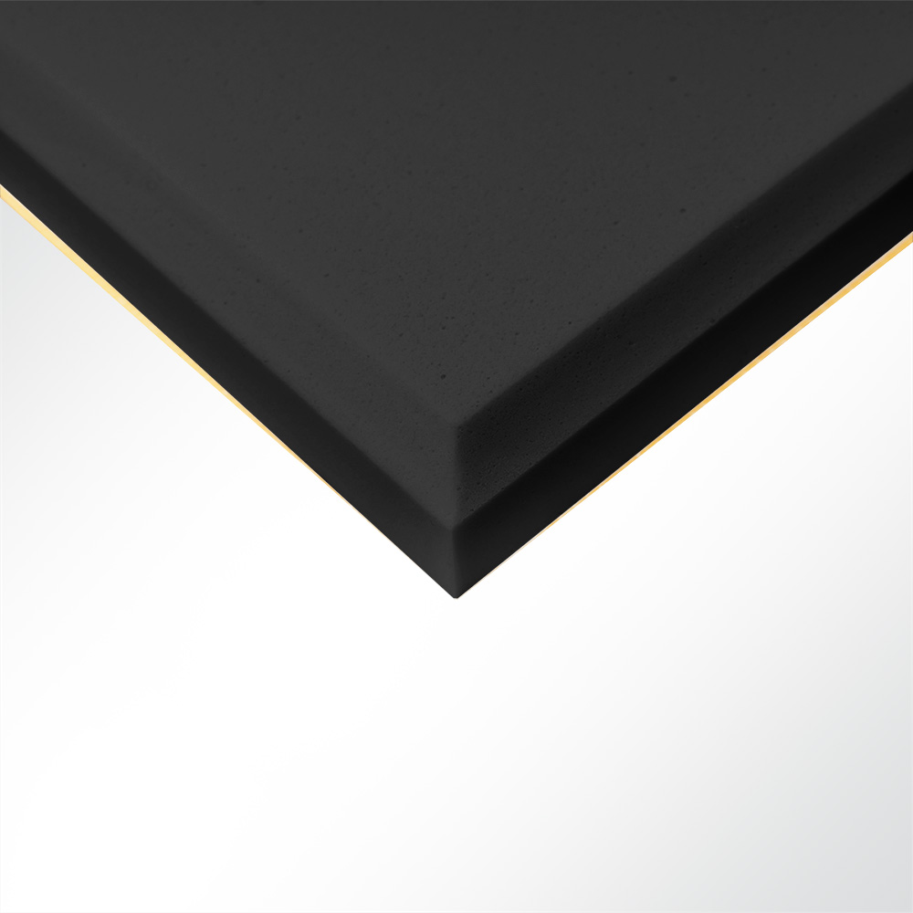 Artikelbild Schallabsorber Basotect® 100x50x5cm schwarz Dark EcoBalanced selbstklebend 45° Fase Schallschutz Schalldämmung für Wand und Decke