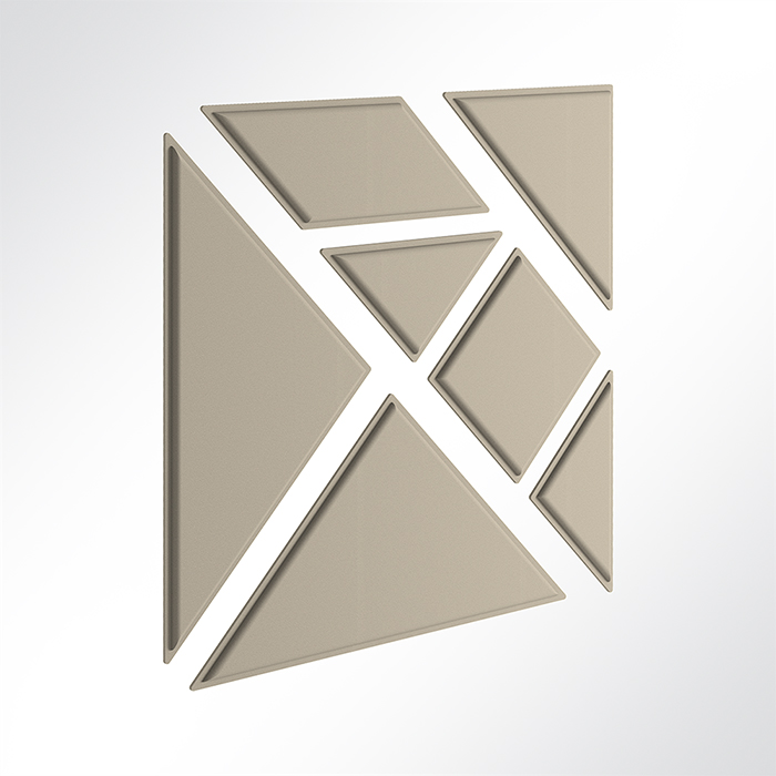 QP Tangram Akustikpaneele Akustikplatten Schallabsorber ohne Montage-Kit