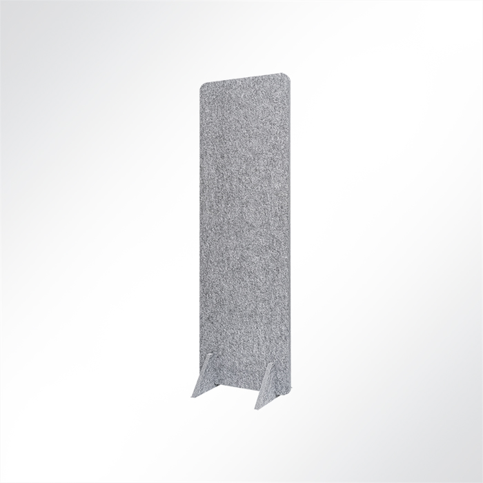 QP Akustik Trennwand Büro freistehend bluefiber tec based B1 silbergrau