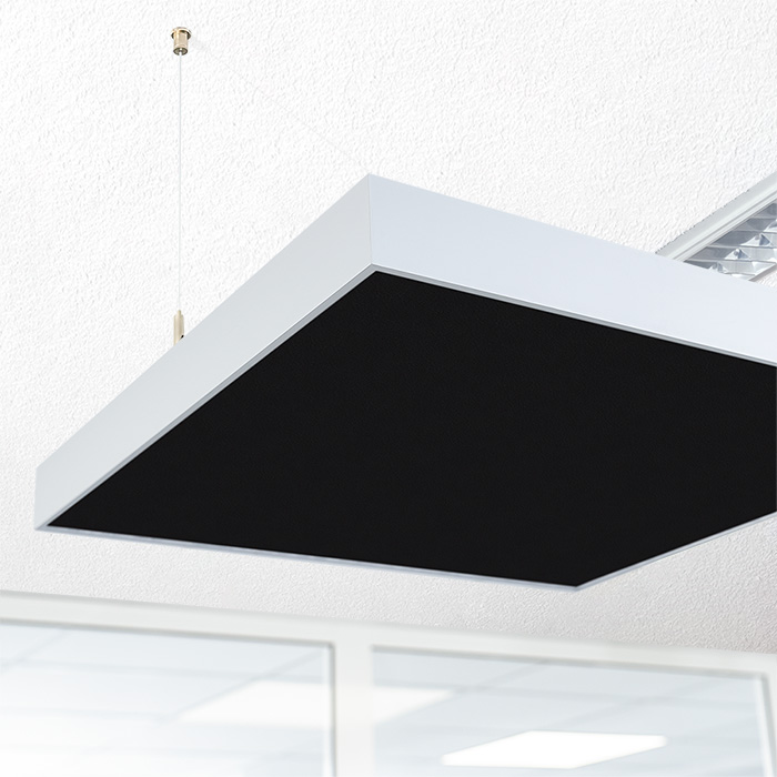 QP Akustik Deckensegel Akustikpaneele Schallabsorber Decke mit Rahmen B1 schwarz