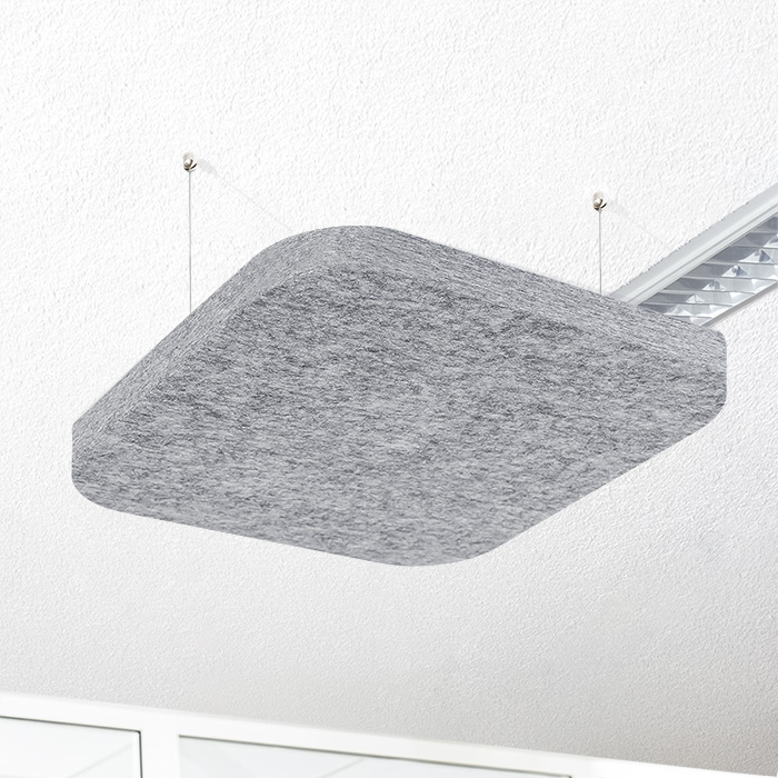 QP Akustikpaneele Deckensegel runde Ecken bluefiber tec based B1 2500g/m² grau