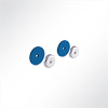 Vorschau QP Akustikpaneele Wall & Ceiling Support 2 Klettkreise Ø85mm für ungleiche Oberflächen Blau 5005 Blau 5005