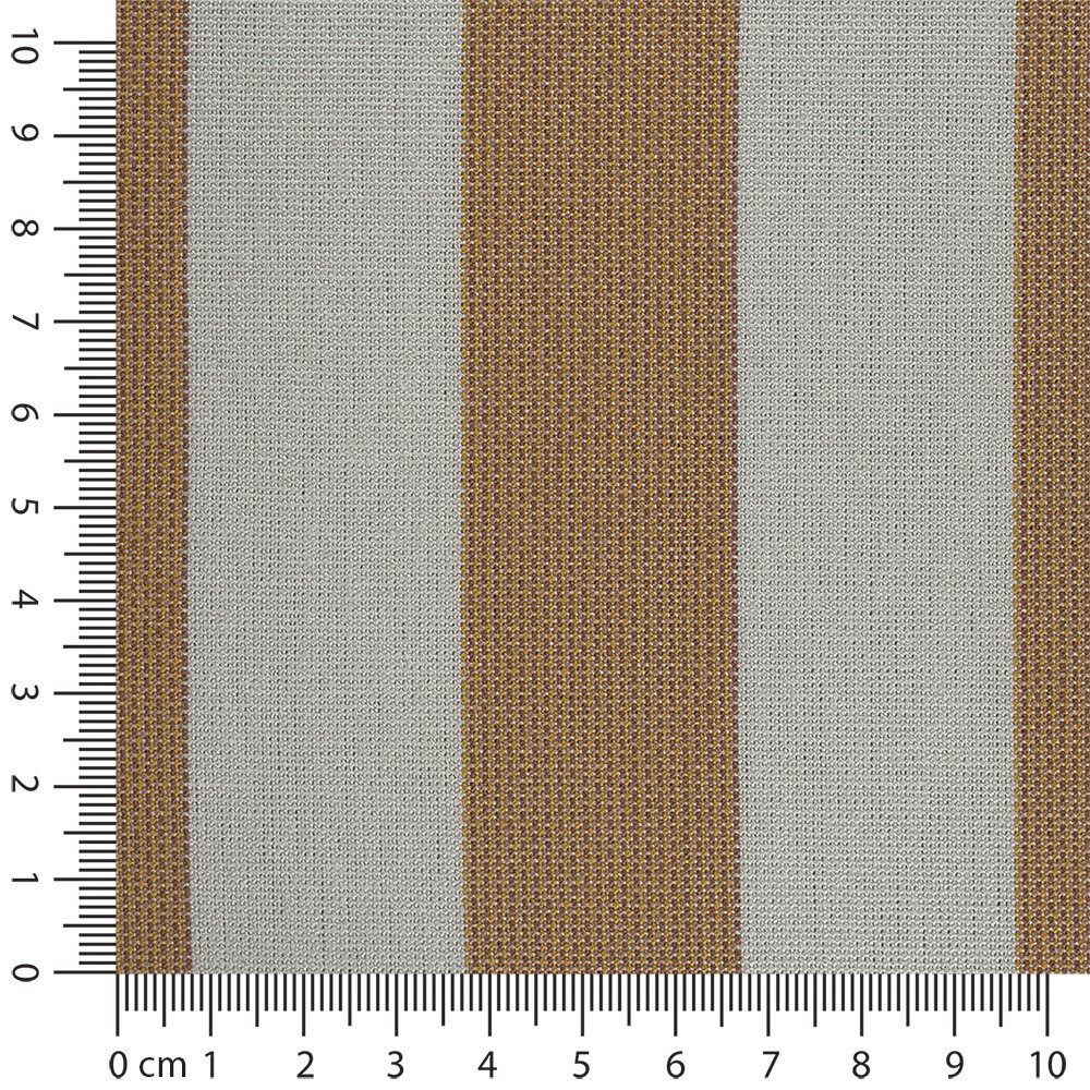 Artikelbild Outdoor Polsterstoff Streifen 3cm für Gartenmöbel, Kissen Breite 160cm 240g/m² Weiss/Beige