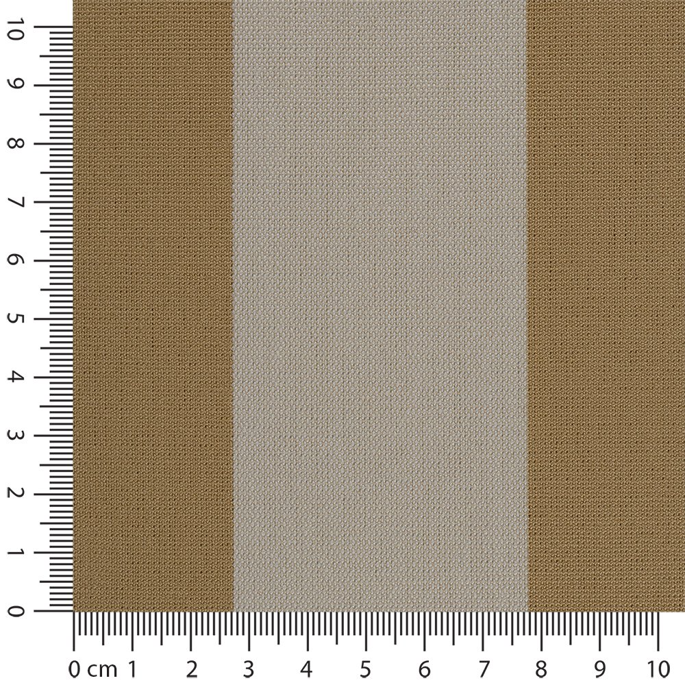 Artikelbild Outdoor Polsterstoff Streifen 5cm für Gartenmöbel, Kissen Breite 160cm 240g/m² Weiss/Beige