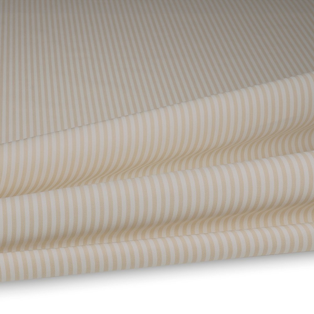 Artikelbild Outdoor Polsterstoff Streifen 5mm für Gartenmöbel, Kissen Breite 160cm 240g/m² Weiss/Beige