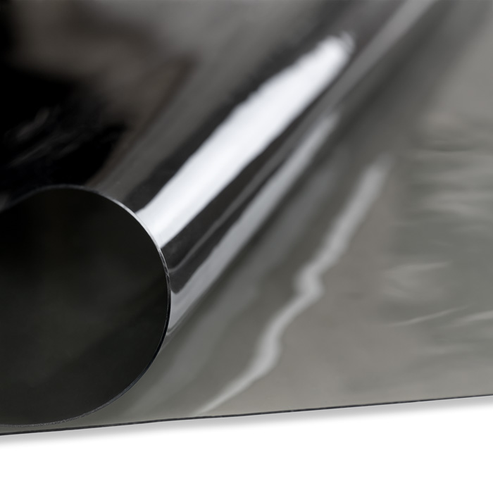 Zeltfensterfolie Klarsichtfolie PVC Grau Breite 140cm