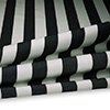 Vorschau Outdoor Polsterstoff Streifen 5cm für Gartenmöbel, Kissen Breite 160cm 240g/m² Weiss/Braun weiß/schwarz