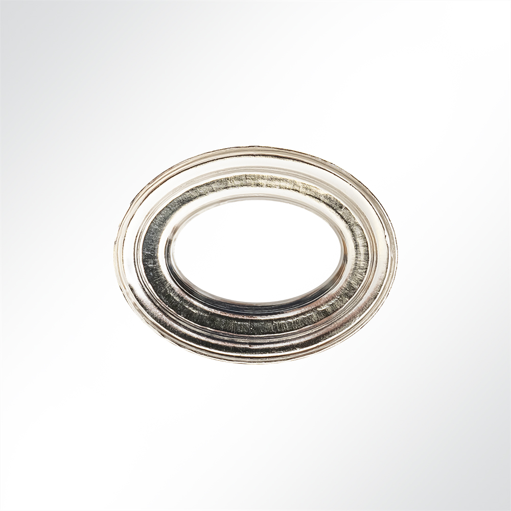 Artikelbild Drehverschluss 40x12x27mm Messing vernickelt mit Gegenplatte und Ovalöse 19,5x12x9mm