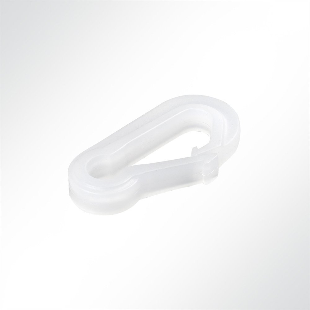 Artikelbild Karabiner aus Kunststoff für Expanderseil 6mm weiss