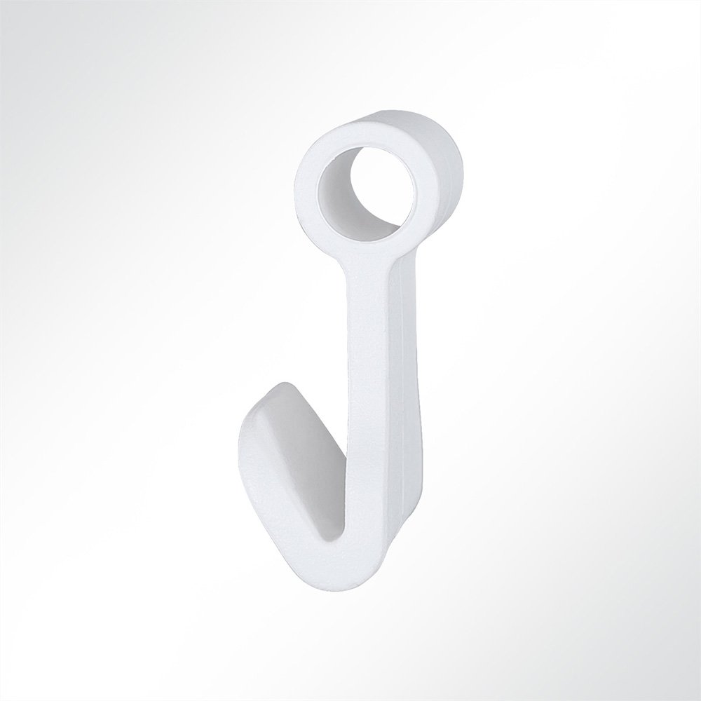 Artikelbild Kunststoff-Doppelhaken für 6-8mm Expanderseil weiß