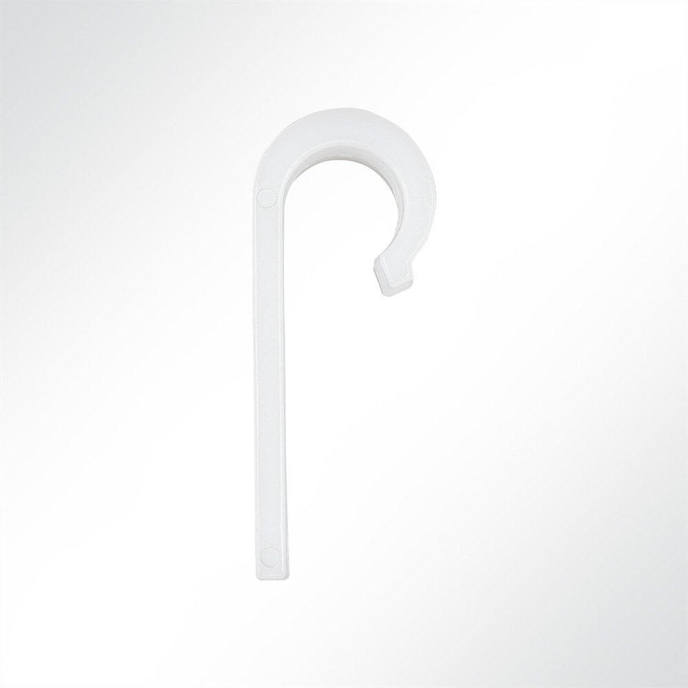 Artikelbild Planenhaken Kunststoff offen weiß 60x22