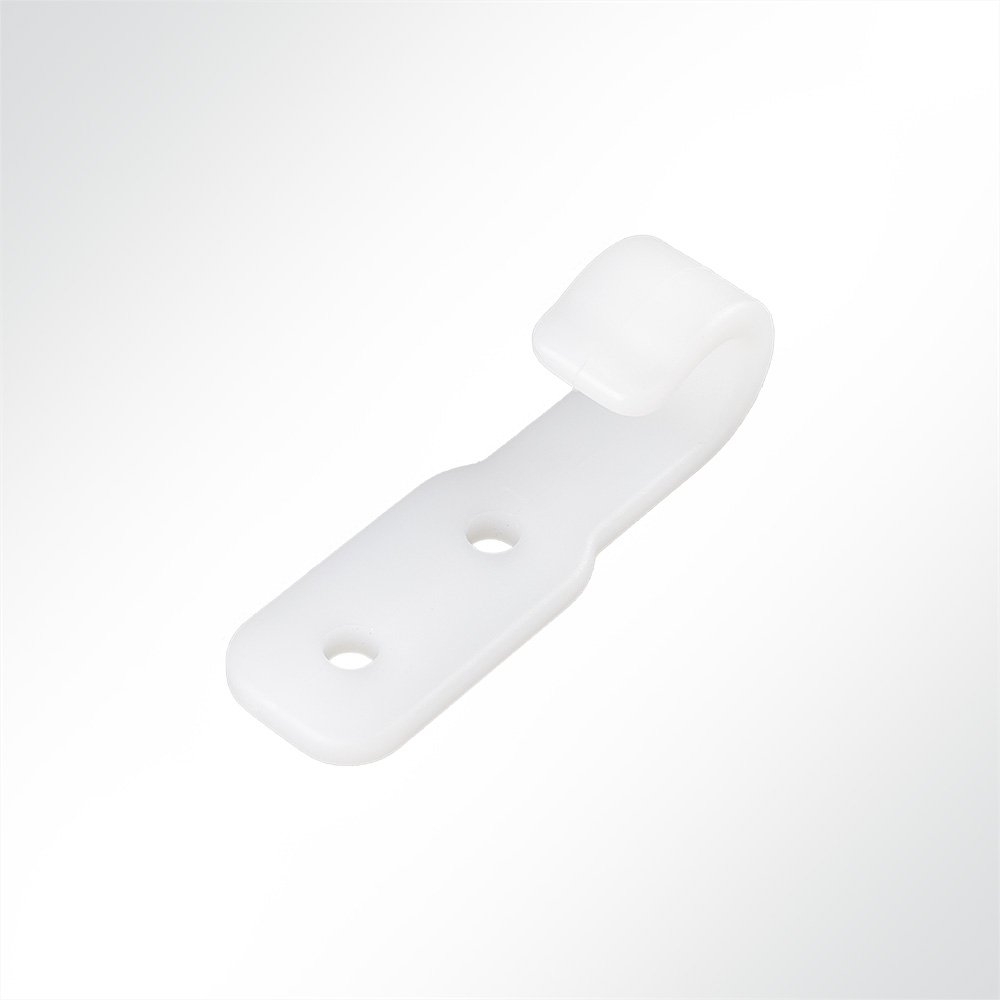 Artikelbild Planenhaken Kunststoff offen weiß 63x20