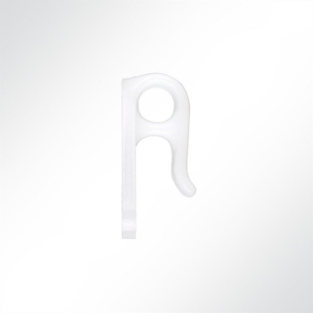 Artikelbild Zweiloch Kunststoff Ringhaken dreieckig weiß