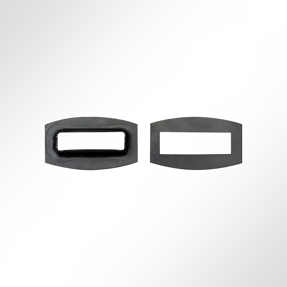 Artikelbild Rechtecköse 27x8mm schwarz