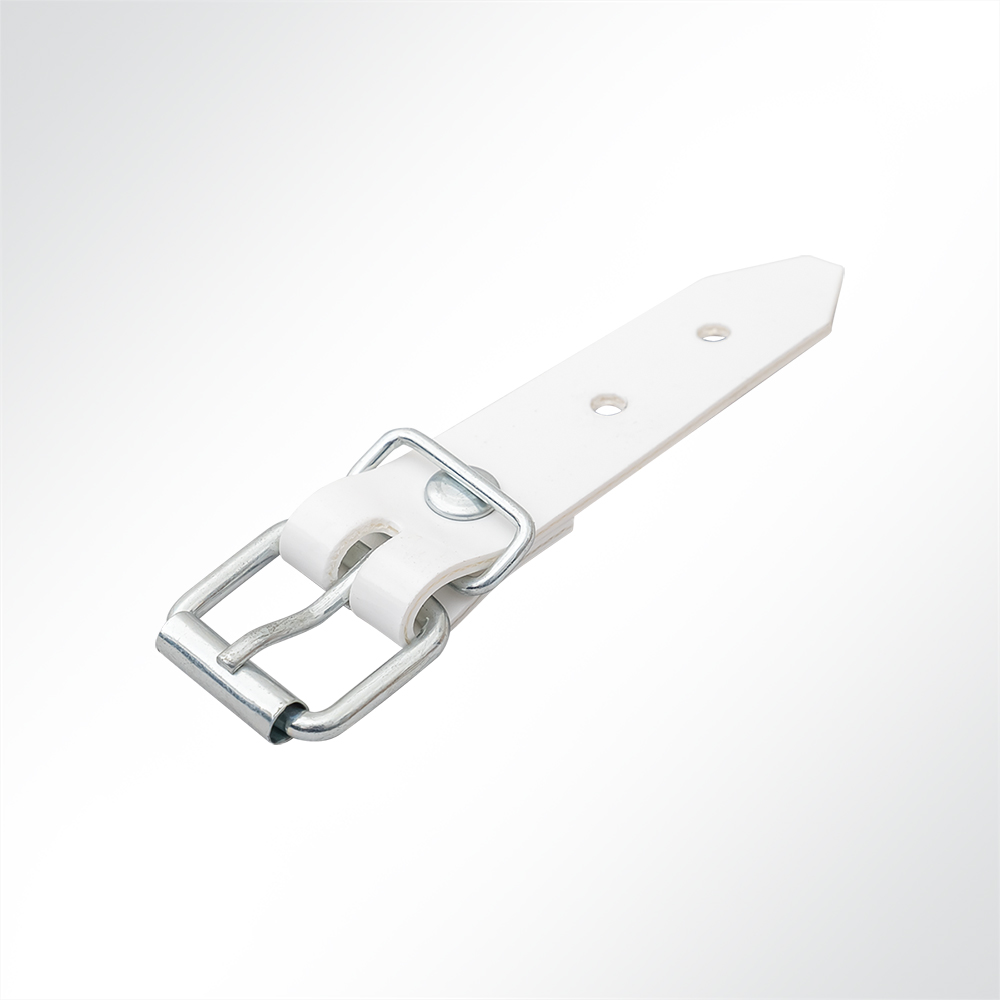 Artikelbild Schnallkappe Riemen Rollschnalle für Anhänger-Planen weiß