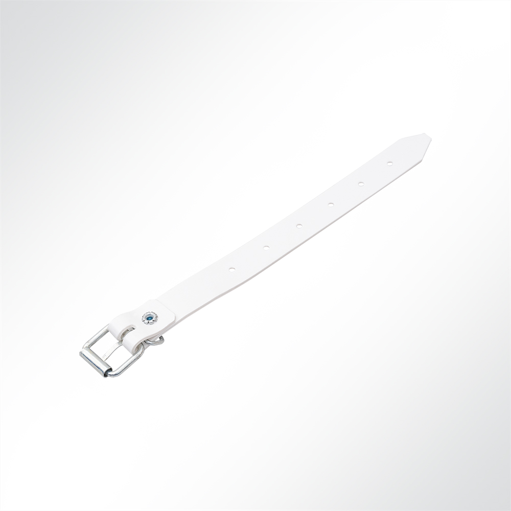 Artikelbild Schnallriemen mit Rollschnalle für Planen Weiß, Länge 250mm