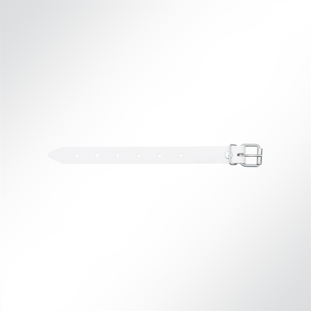 Artikelbild Schnallriemen mit Rollschnalle für Planen Weiß, Länge 250mm