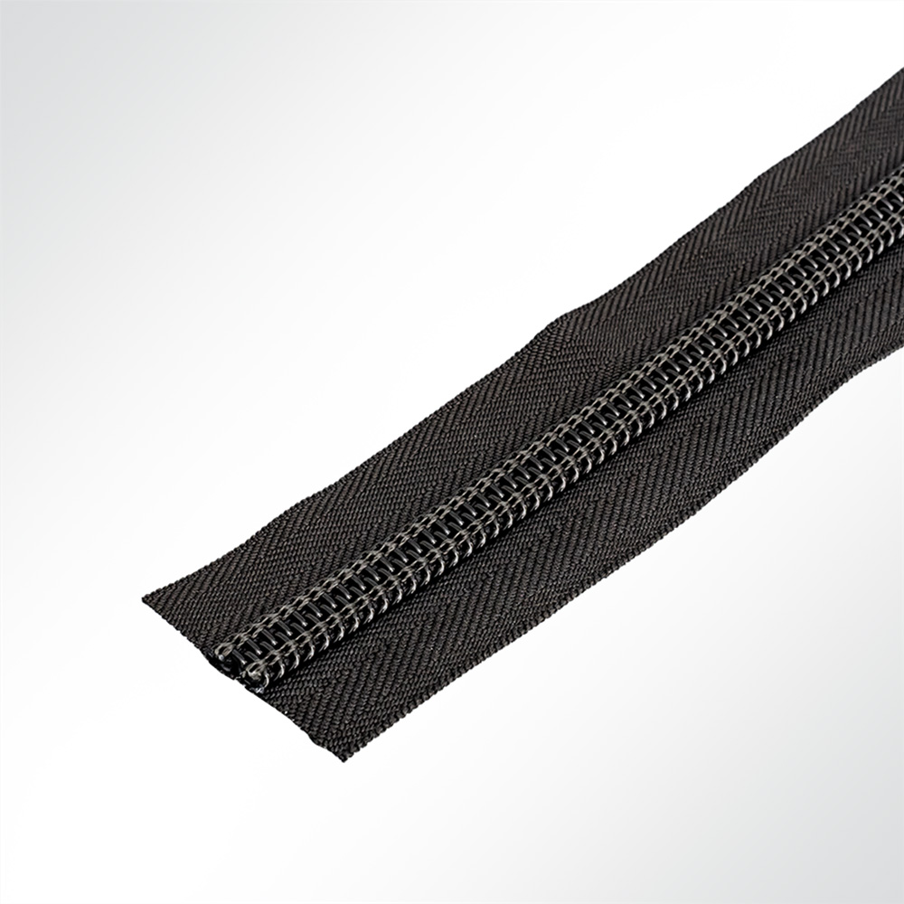 Artikelbild YKK® Spiralreißverschluß, 10mm Spiralbreite, 40mm Gesamtbreite, Schwarz