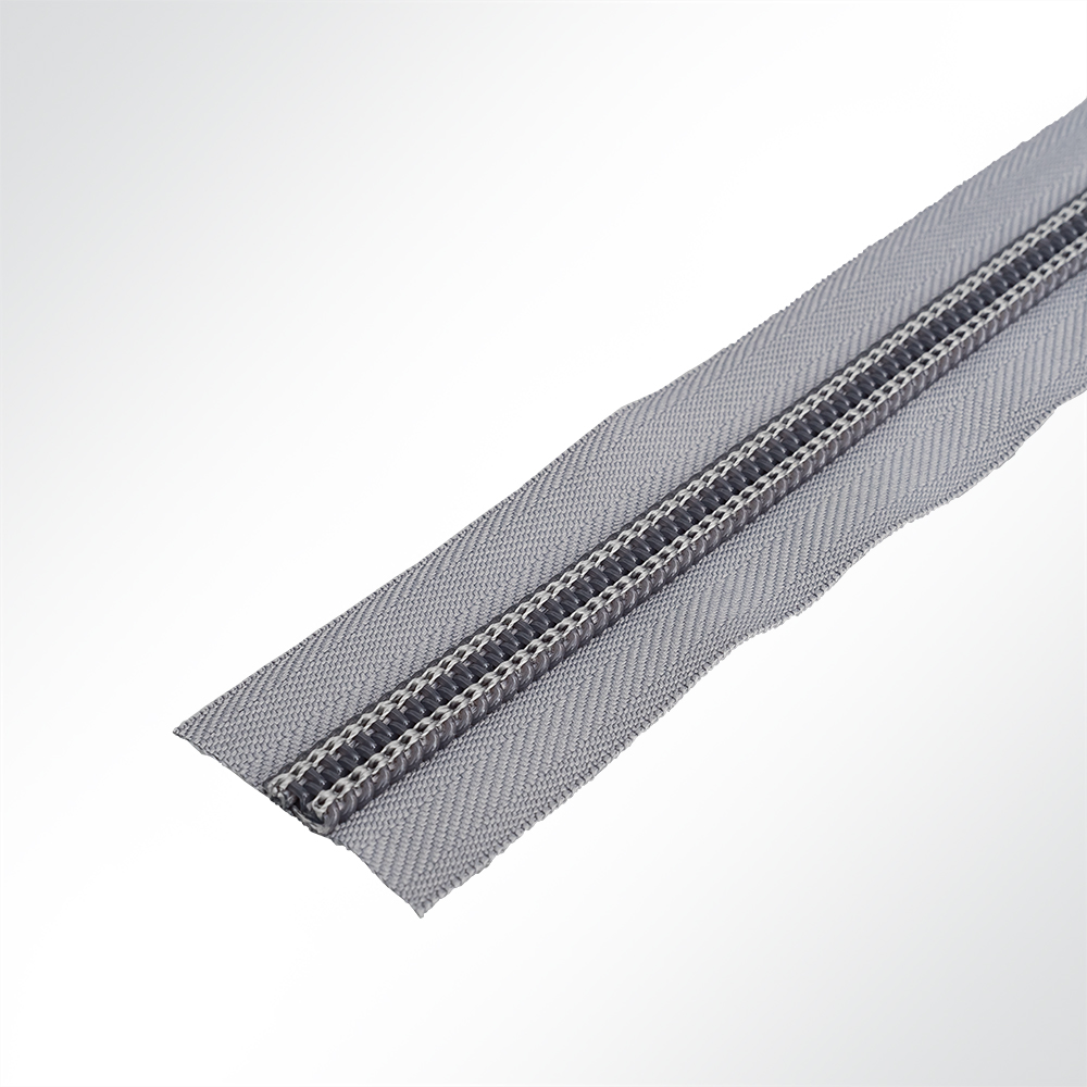 Artikelbild YKK® Spiralreißverschluß, 10mm Spiralbreite, 40mm Gesamtbreite, Mittelgrau