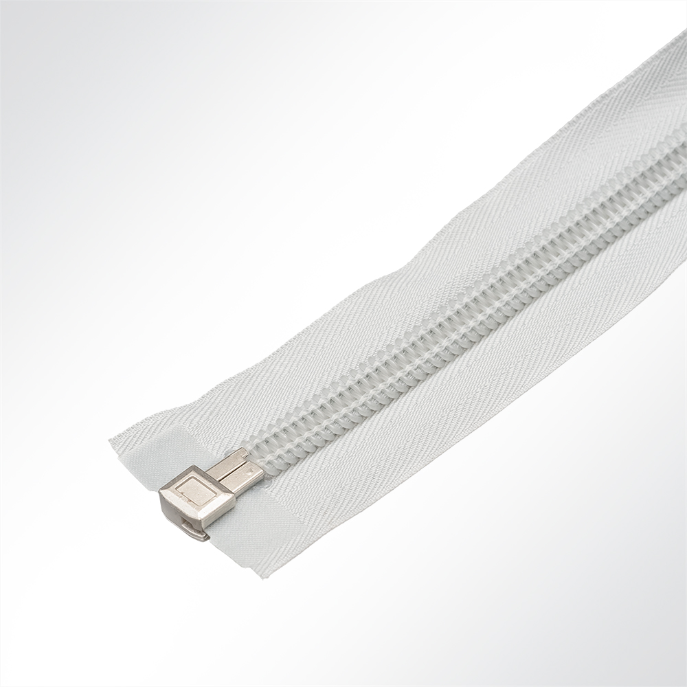 Artikelbild Spiralreißverschluss teilbar zum Nähen Spiralbreite 10mm mit Doppelschieber hellgrau L: 250cm