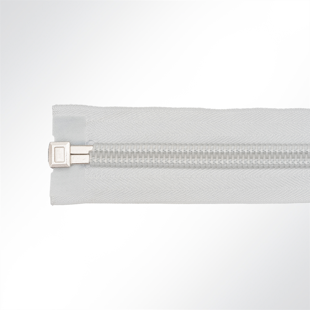 Artikelbild Spiralreißverschluss teilbar zum Nähen Spiralbreite 10mm mit Doppelschieber hellgrau L: 250cm