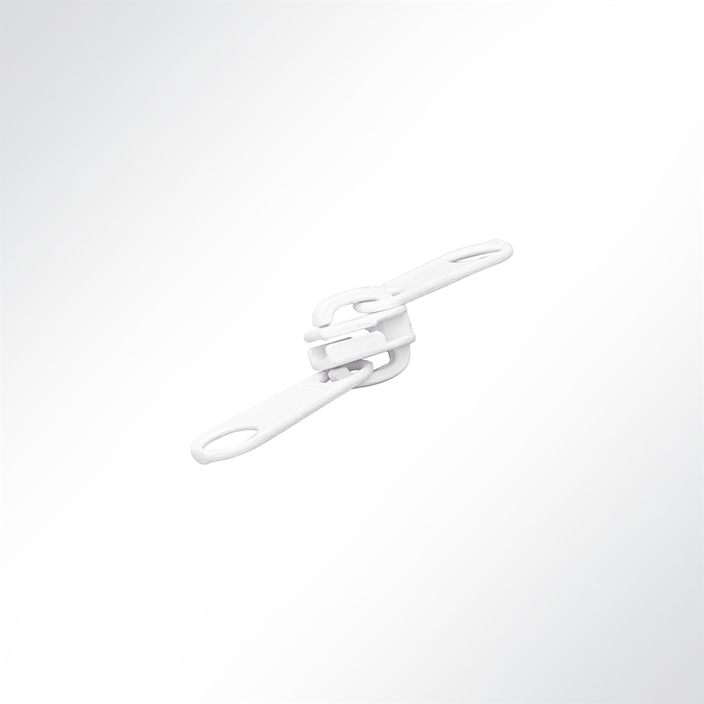 Artikelbild Doppelschieber CT08 Zinkdruckguss weiß für Spiralreißverschluss