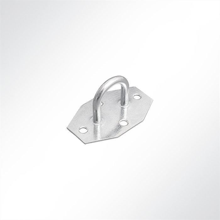 Bügelkrampe mit sechseckiger Platte