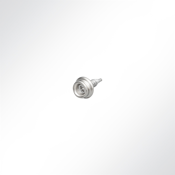 Zapfen Messing vernickelt mit Edelstahlschraube #8 (0,164