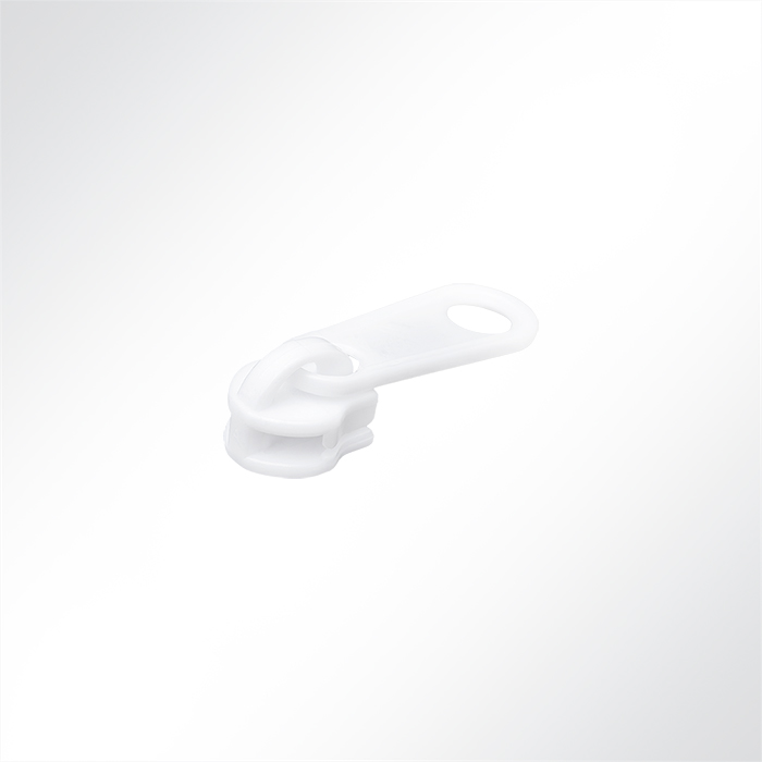 Schieber Nylon weiß für Spiralreißverschlüsse